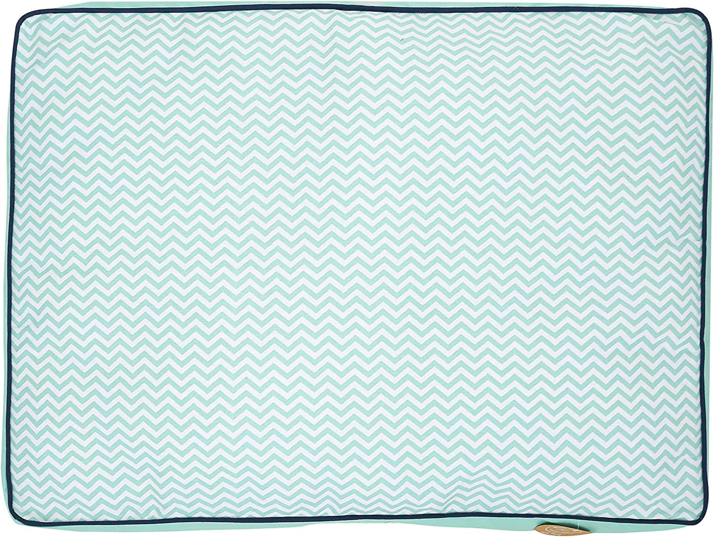 Now House for Pets by Teal Chevron Cushion Dog Bed, Large | Large Dog Bed Washable Dog Bed for Large Dogs by Now House by (FF15504)