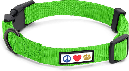 Pet Soft Adjustable Solid Color Nylon Puppy/Dog Collar Matching Leash and Harness Sold Separately